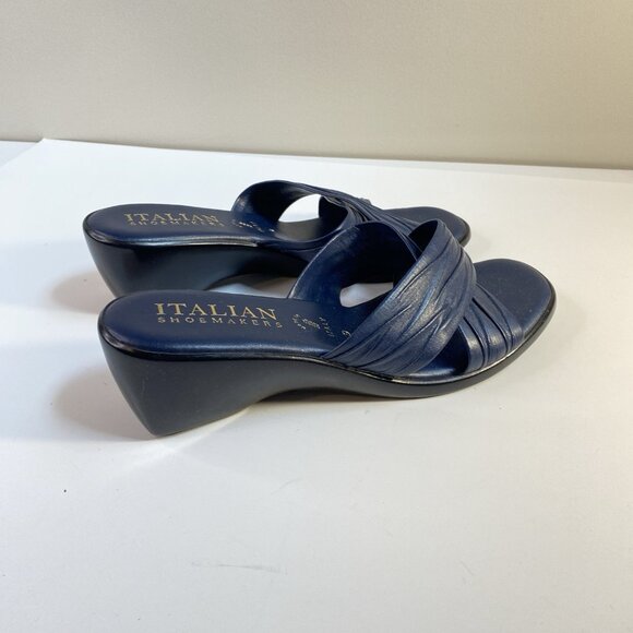 Italian Shoemakers Blue Crisscross Sandals Size 9 - Picture 5 of 11